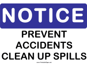 Notice Prevent Accidents