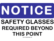 Notice Safety Glasses