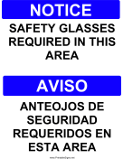 Safety Glasses Bilingual