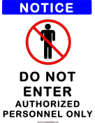 Notice Do Not Enter