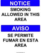 Smoking Allowed Bilingual