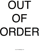 Out Of Order - Portrait