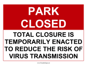 Park Temporarily Closed
