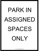 Park in Assigned Spaces