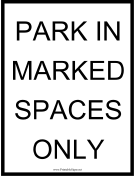 Park in Marked Spaces