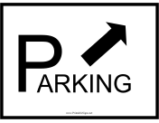 Parking Arrow Up Right Black
