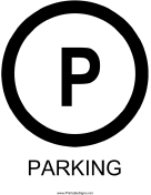 Parking Circle with caption