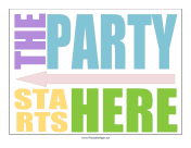 Party Lawn Sign-Left