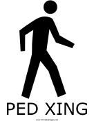 Ped Xing with caption