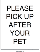 Pick Up After Your Pet