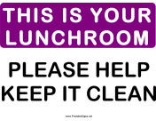 Please This is Your Lunchroom