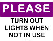 Please Turn Out Lights