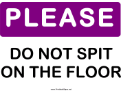 Please do Not Spit