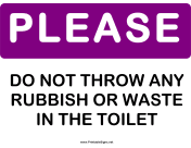 Please do Not Throw Rubbish