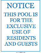 Pool For Residents Guests