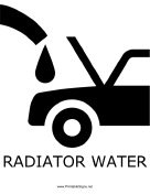 Radiator Water with caption