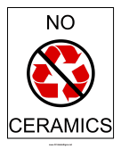 Recyclables No Ceramics