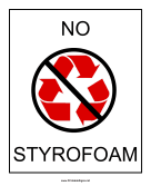 Recyclables No Styrofoam