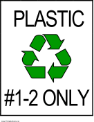 Recycle Plastic types 1 and 2