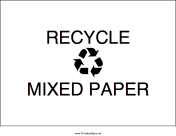 Recycle Mixed Paper