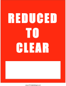 Reduced To Clear