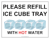 Refill Ice Cube Tray With Hot Water