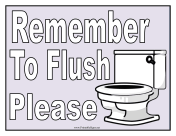 Remember To Flush
