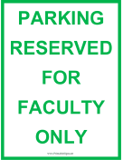 Reserved Faculty Only