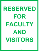 Reserved Faculty and Visitors