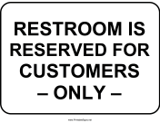 Restroom Reserved