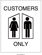 Restrooms for Customers Only