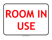 Room In Use