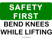 Safety Bend Knees