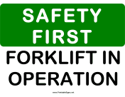 Safety Forklift in Operation