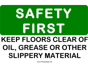 Safety Keep Floors Clear