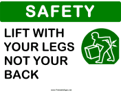 Safety Lift With Your Legs