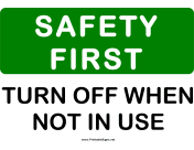 Safety Turn Off
