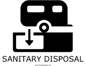Sanitary Disposal with caption