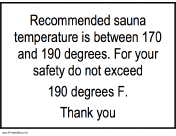 Sauna Temperature Warning