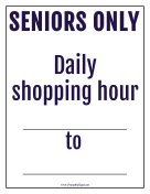 Seniors Shopping Hour