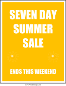 Seven Day Summer Sale