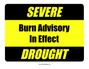 Severe Drought Burn Advisory