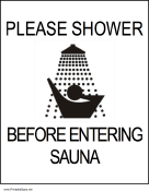 Shower Before Entering Sauna