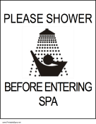 Shower Before Entering Spa