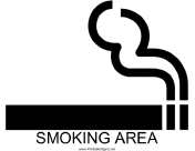 Smoking Area with caption