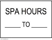 Spa Hours