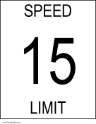 Speed Limit 15