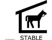 Stable with caption