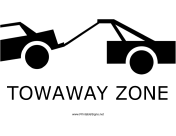 Towaway Zone with caption