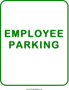 Employee Parking